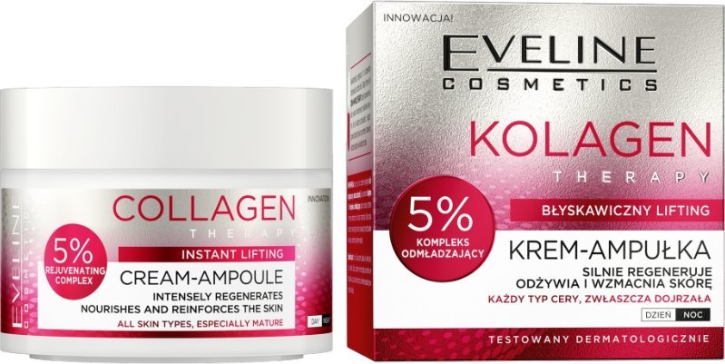 Eveline Kolagen Therapy Krem-ampułka z kompleksem odmładzającym 50 ml