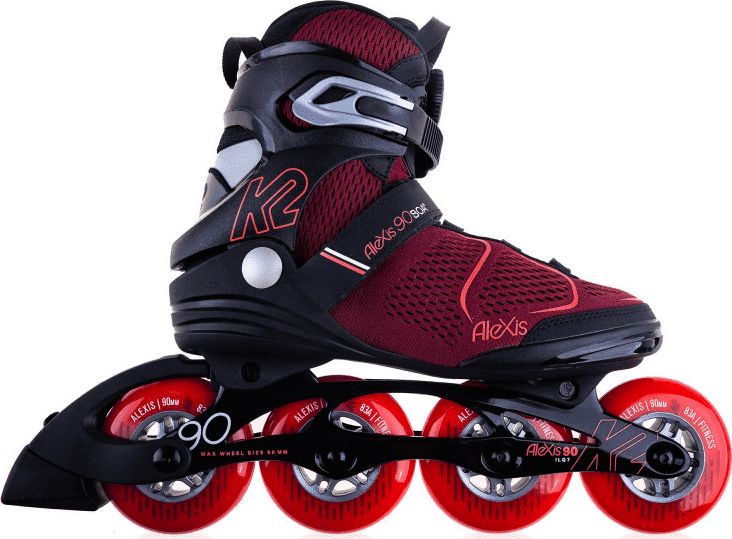 Rolki K2 Alexis 90 BOA (2022) rekreacyjne czerwone r. 39