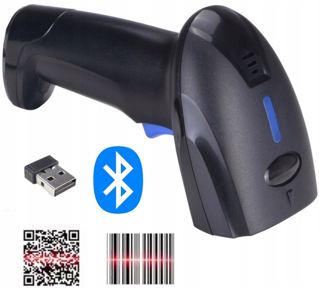 Bezprzewodowy czytnik skaner kodów 1D/2D (QR) YHD-1100DB 2.4Ghz + Bluetooth
