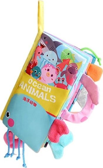 Woopie Książeczka Z Ogonkami Zwierząt Morskich Materiałowa