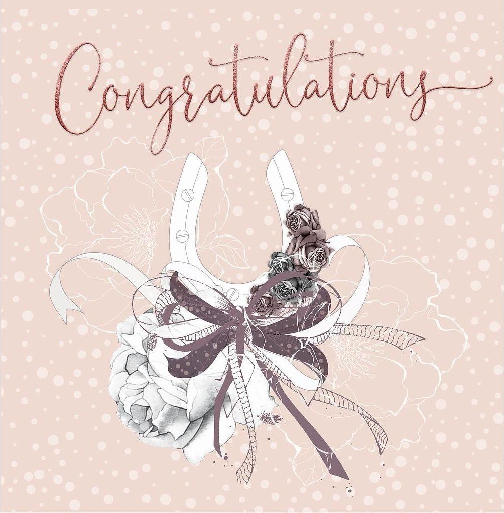 Clear Creation Karnet kwadrat CL0926 Ślub podkowa