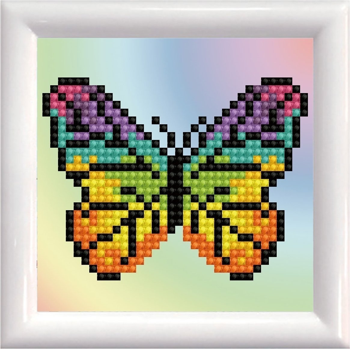 Ramka DIAMOND DOTZ DIAMOND DOTZ WITH FRAME RAINBOW BUTTERFLY