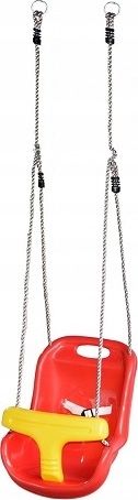 Huśtawka AllForBaby Huśtawka kubełkowa czerwono - żółta (5009)