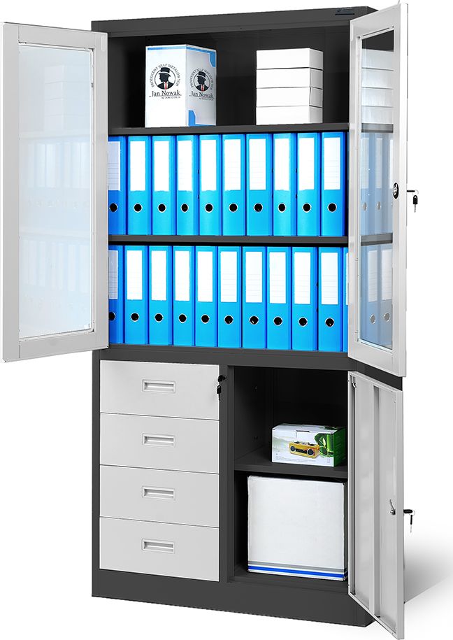 Jan Nowak Szafa WIOLA antracyt-biała