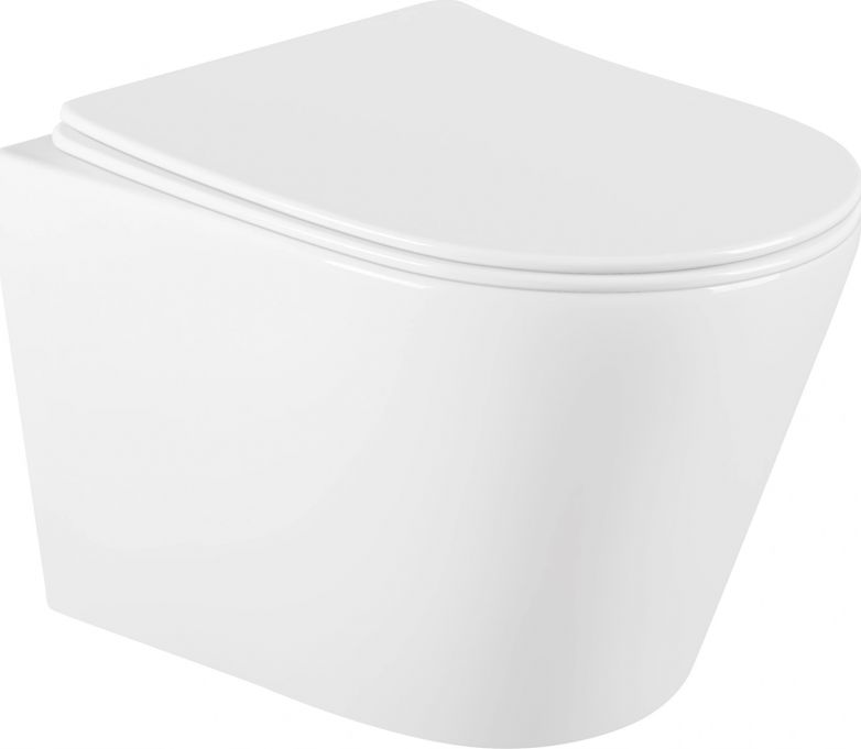 Miska WC Mexen Mexen Rico miska wc Rimless z deską wolnoopadającą slim, duroplast, biała - 30720400