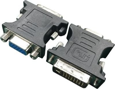 Adapter AV Gembird DVI-I - D-Sub (VGA) czarny (A-DVI-VGA-BK)