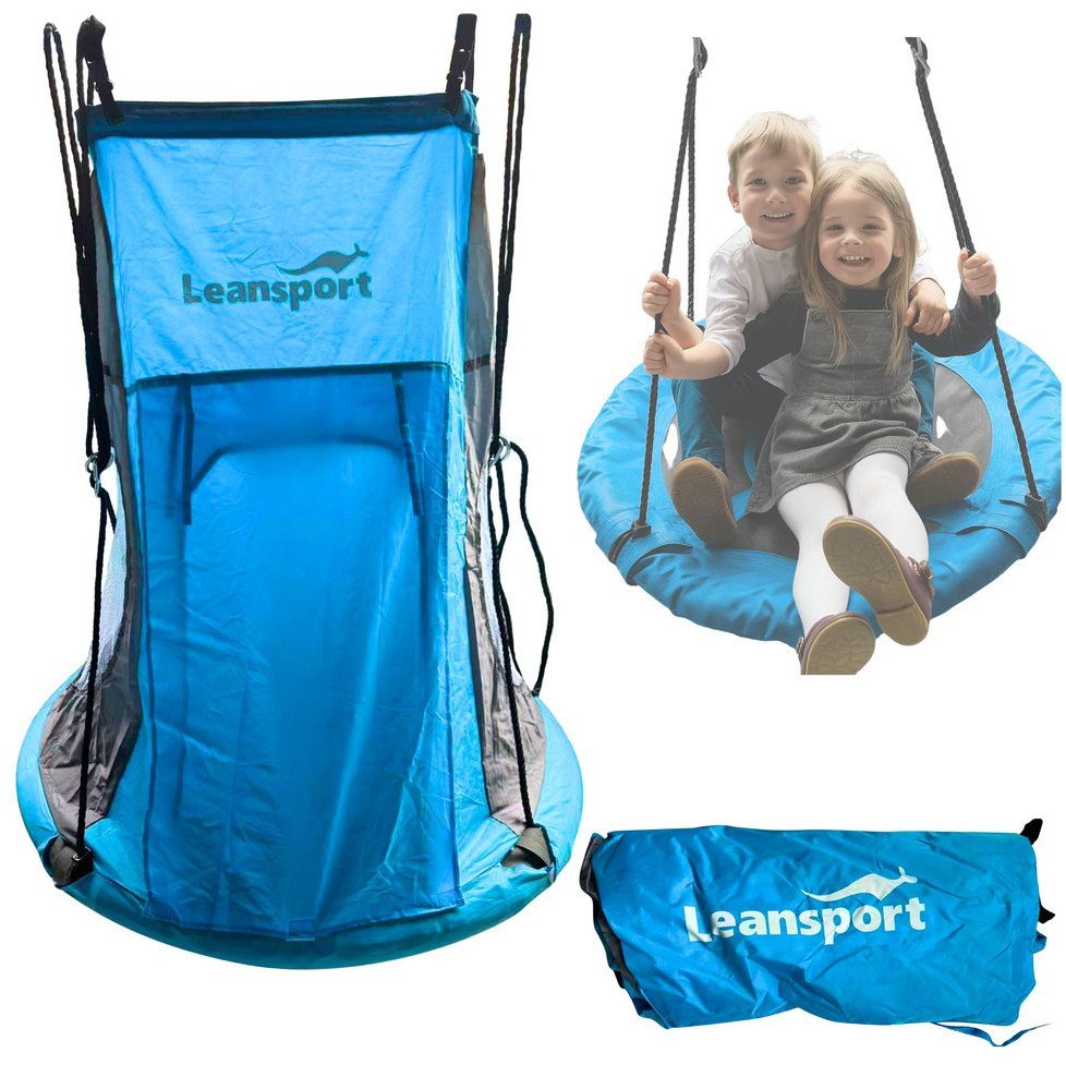 Huśtawka Lean Sport Namiot do Huśtawki Bocianie Gniazdo Niebieski 90-100CM