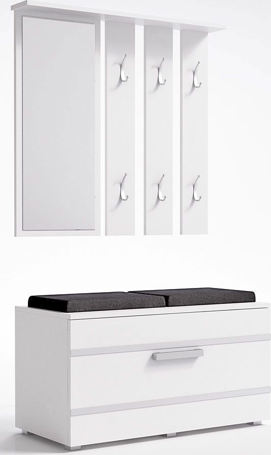 Elior Garderoba z szafką na buty Malea - biała