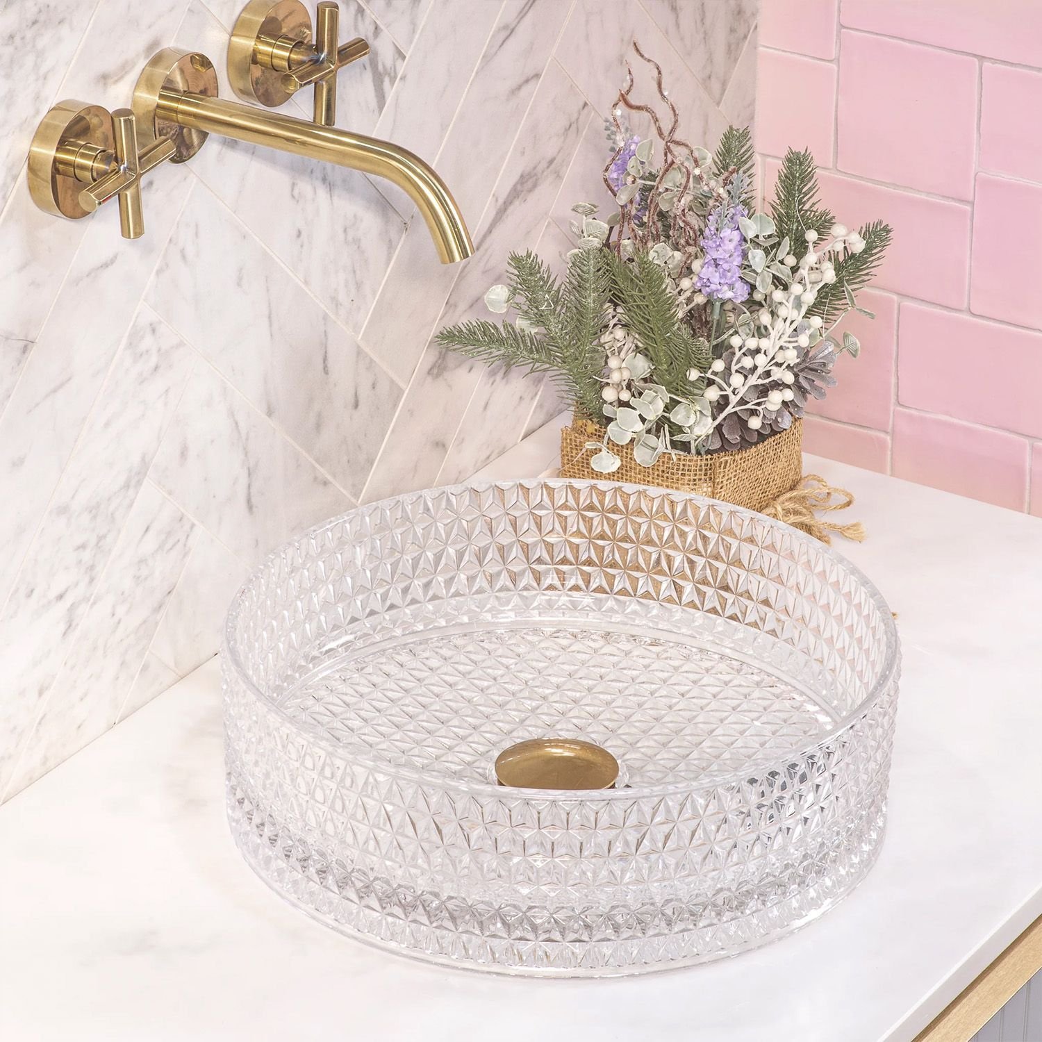 Umywalka Rea Umywalka nablatowa Rea Cristal Transparent