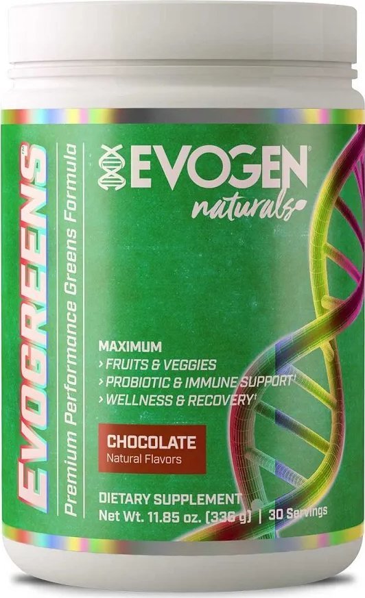 Evogen Evogen - Evogreens Naturals, Czekolada, Proszek, 336g