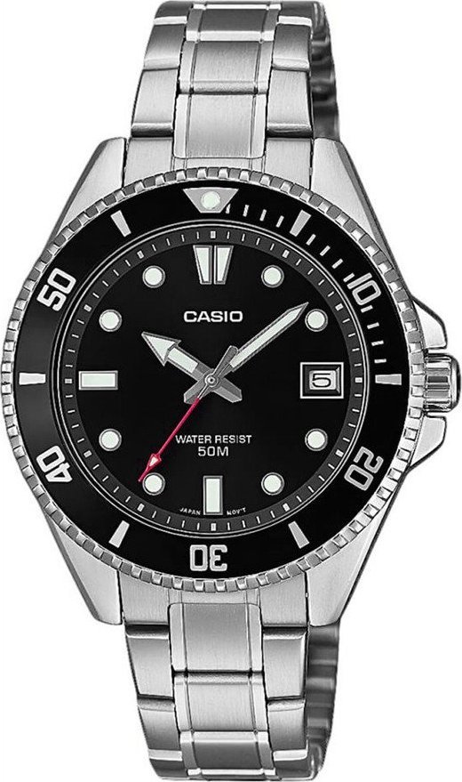Zegarek Casio Zegarek męski Casio MDV-10D-1A1VEF srebrny