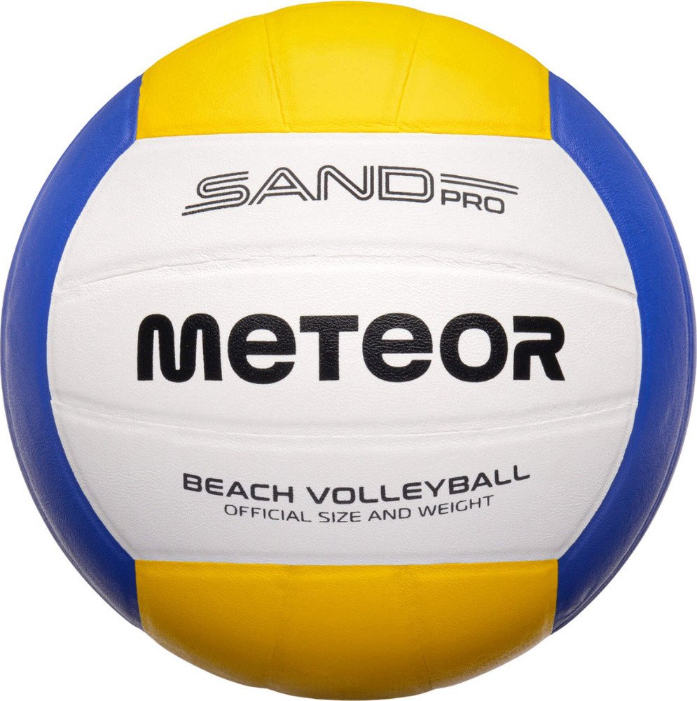 Piłka siatkowa plażowa Meteor biało-żółto-niebieska 17412 5
