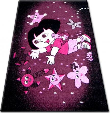 Dywany Łuszczów Dywan PILLY 7818 DORA - purpura/czarny, 160x220 cm