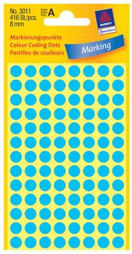 Avery Zweckform ETYK.ZF 3011 8 MM KÓŁKA NIEBIESKIE ETYKIETA - 3011