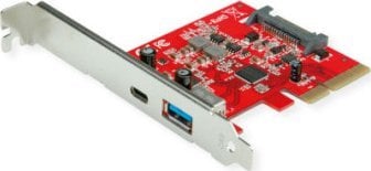 Adapter USB Roline Karta ROLINE PCI Express, USB 3.2 Gen 2 USB A - USB C, 1x USB-A, 1x USB-C