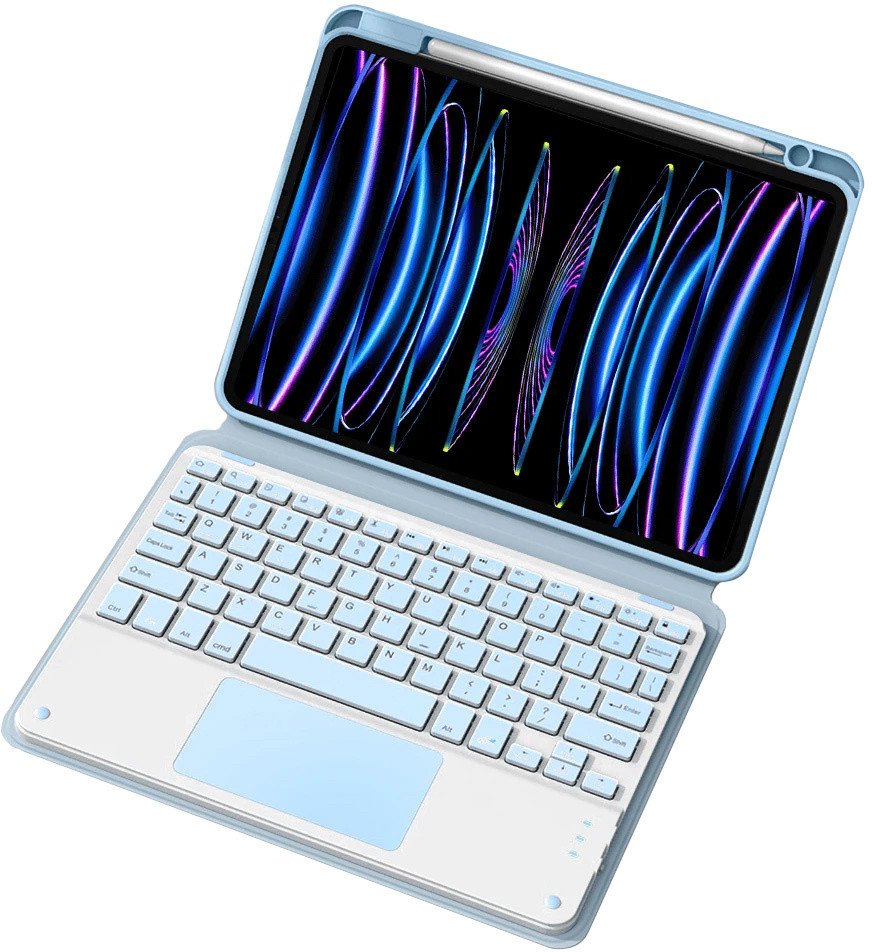 Etui z klawiaturą Bluetooth touchpad do Xiaomi Mi Pad 6/ 6 Pro (Niebieskie)