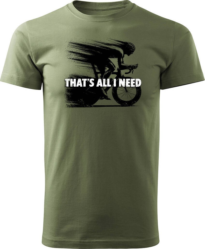 Topslang Koszulka z kolarzem kolarz kolarska dla rowerzysty z kolarką rowerem męska khaki REGULAR M