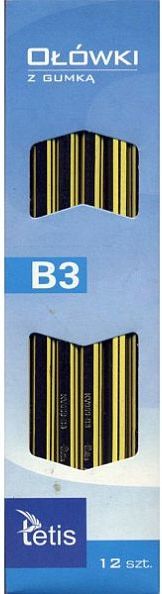 Tetis Ołówek z gumką B3