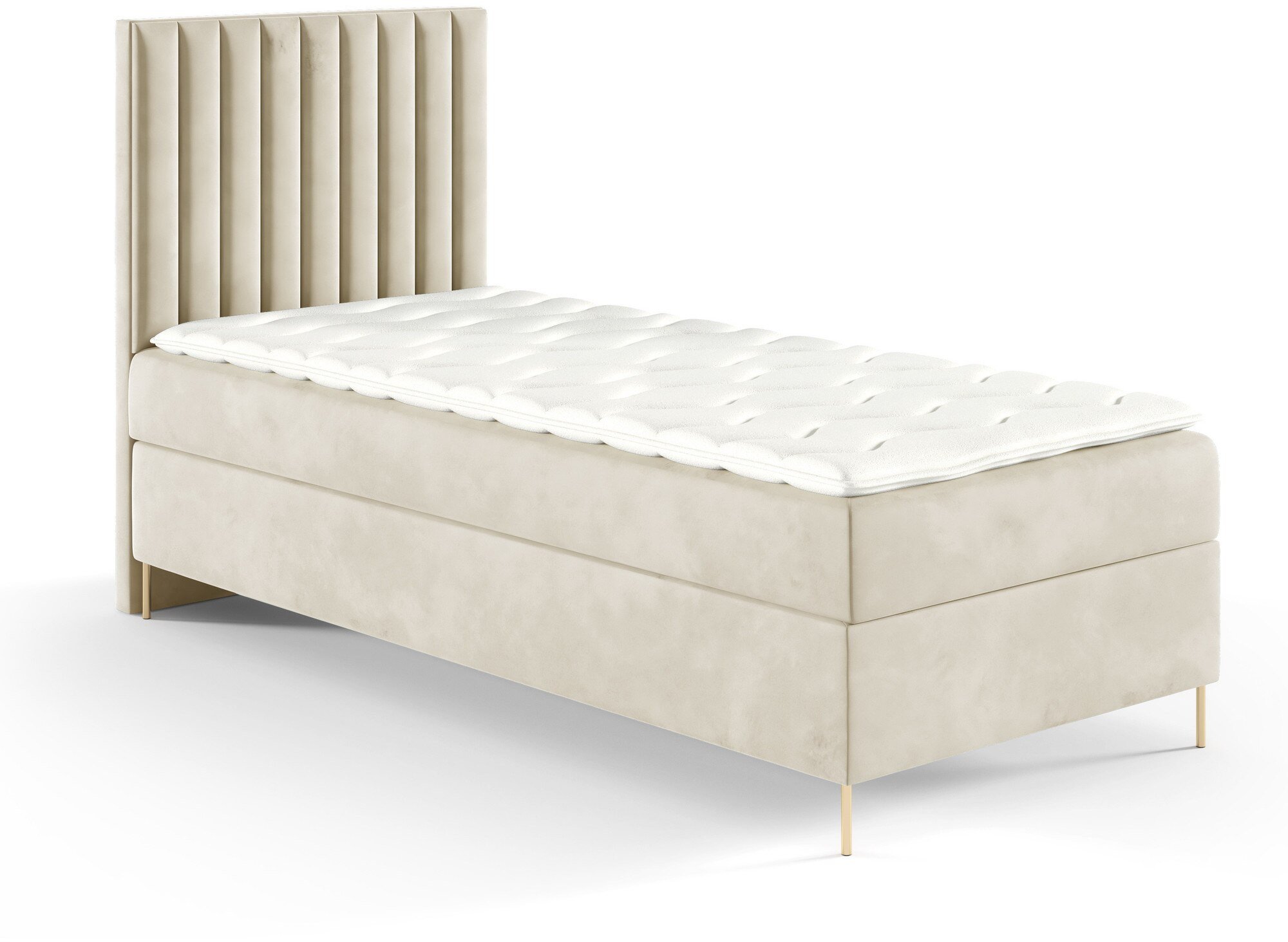 Łóżko kontynentalne Lilly Box 90x200 z nogami riviera 21