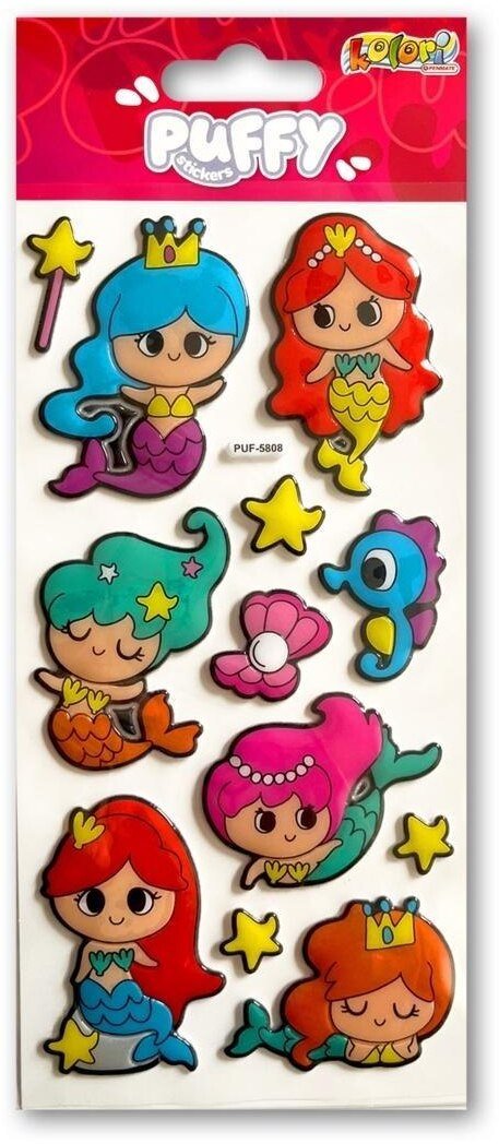 Naklejki puffy Happy Mermadis