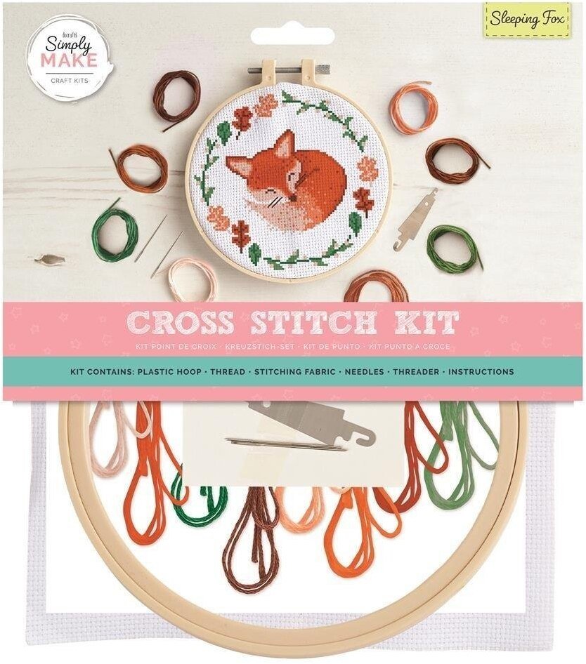 Zestaw do haftu krzyżykowego śpiący lisek