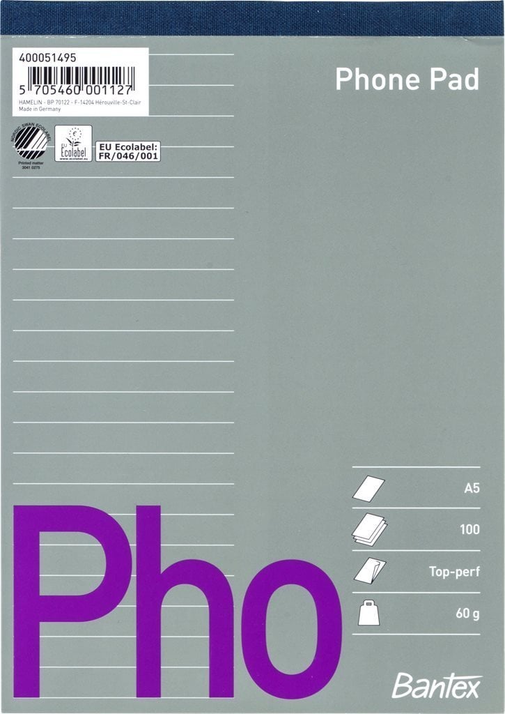 Bantex Telefonblok bantex a5 w linię