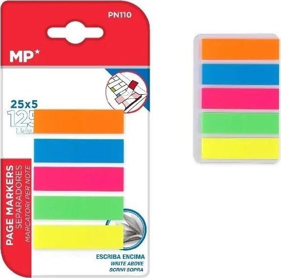 Karteczki indeksujące fluo 45x12mm 5x25K