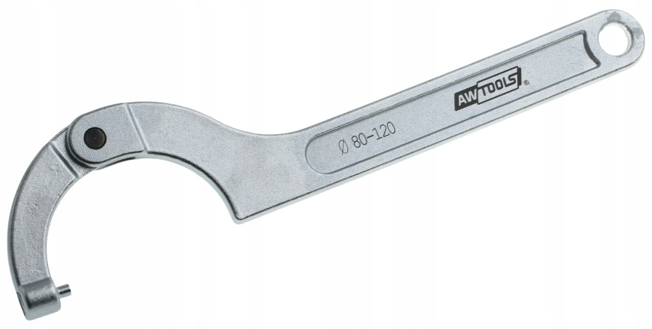 AWTools KLUCZ Klucz hakowy przegubowy 80-120mm Czarna linia