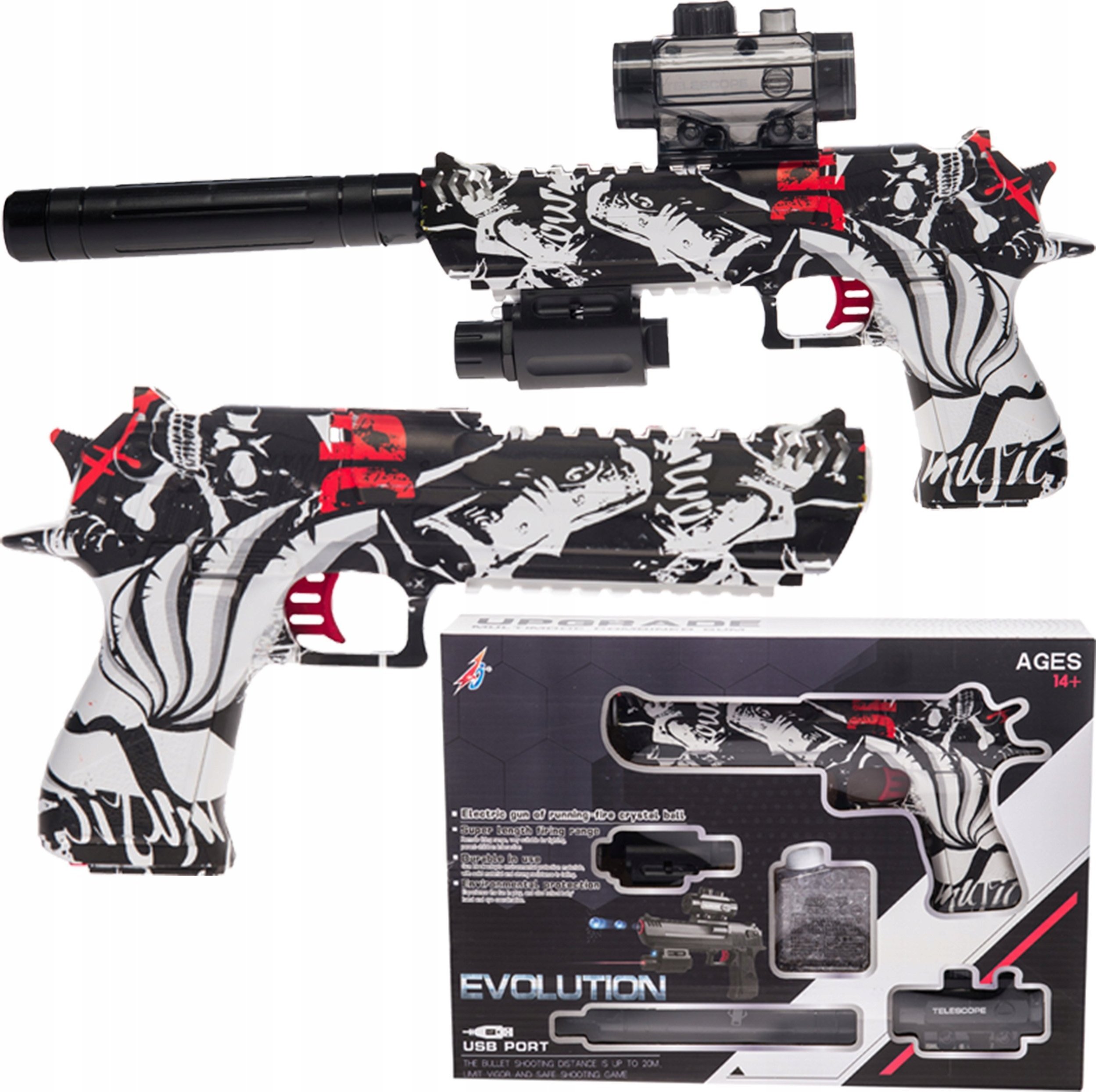 Skleplolki Bezpieczny pistolet na kulki Żelowe