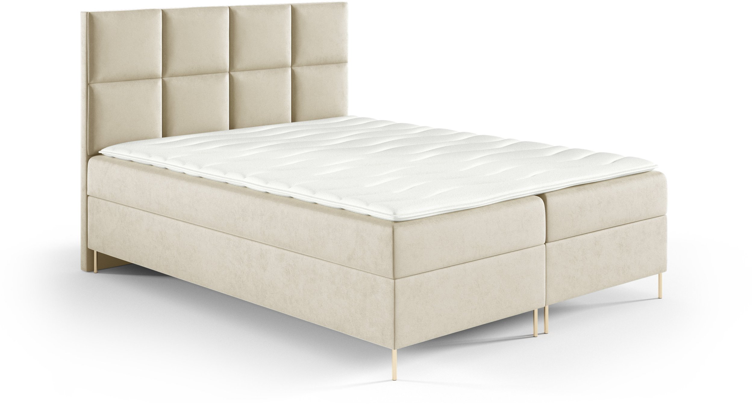 Łóżko kontynentalne Gobi Box 140x200 z nogami riviera 21