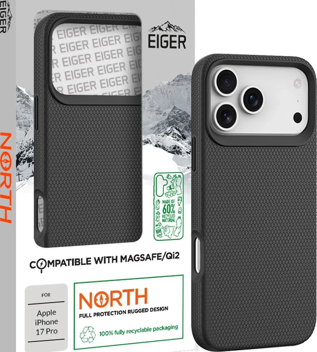 Eiger North Case MagSafe GRS iPhone 17 Pro schwarz