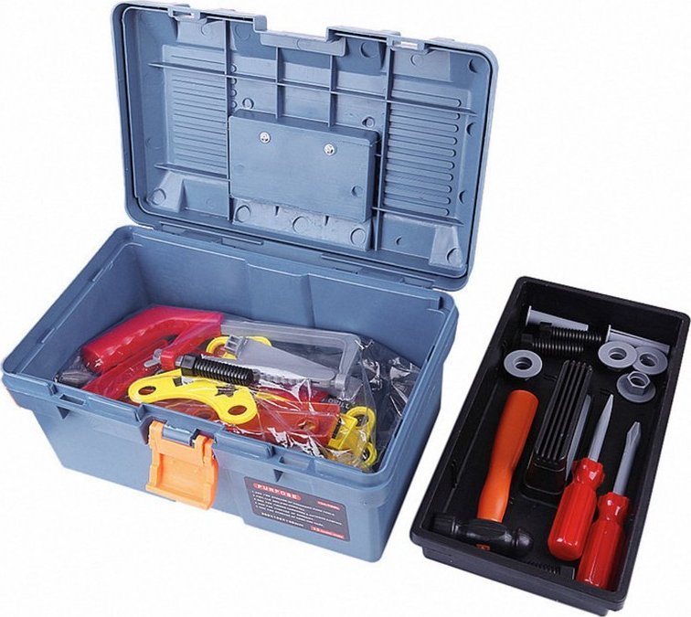 Zestaw Majsterkowicza Skrzynka Narzędzia Wiertarka Akcesoria LEAN Toys
