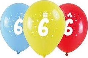 Balony z nadrukiem 6 28cm 3szt