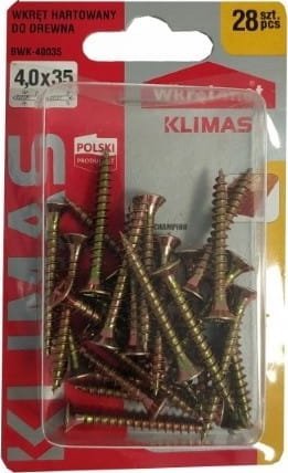 Wkręt-met Wkręty hartowane do drewna 4x35mm 28szt PZ2 złote