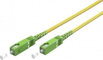 Goobay Kabel światłowodowy (FTTH), Singlemode (OS2) Yellow, Żółty (Simplex), 0,5 m - Długość kabla 0.5 m