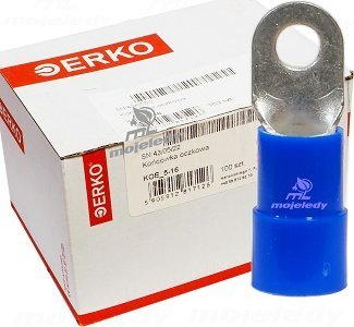 Erko Końcówka oczkowa izol KOE 16mm M5 100szt ERKO