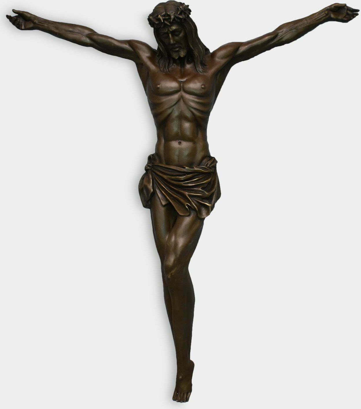 rzezbyzbrazu Jezus na Krzyżu Rzeźba z Brązu 71 cm
