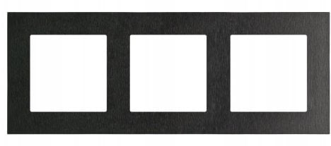 Simon 55 Ramka 3-krotna Nature Inox czarny TRN3/190