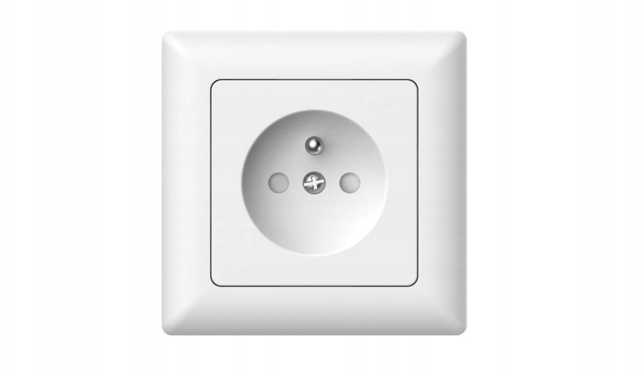Gniazdo podtynkowe z uziemieniem, Varia, białe / 46110