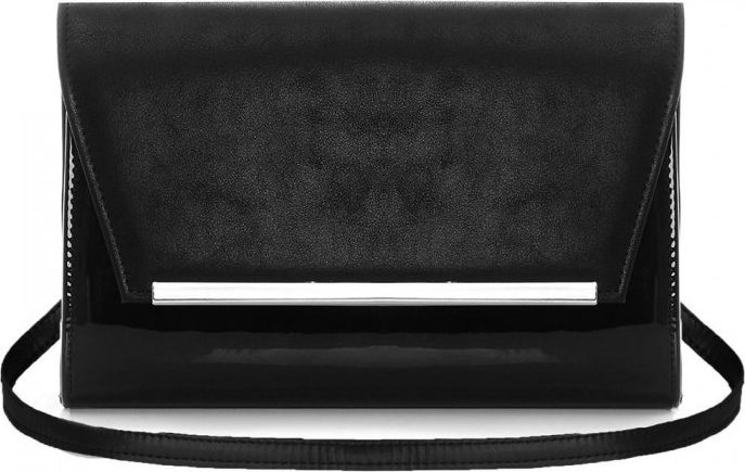 Solome CZARNA KOPERTÓWKA TOREBKA DAMSKA SOLOME M10 LAKIER DUBAJ