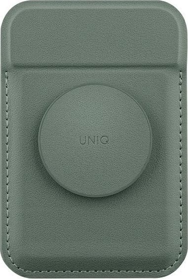 Podstawka Uniq Flixa magnetyczny portfel na karty z podpórką zielony/zielony mech MagSafe