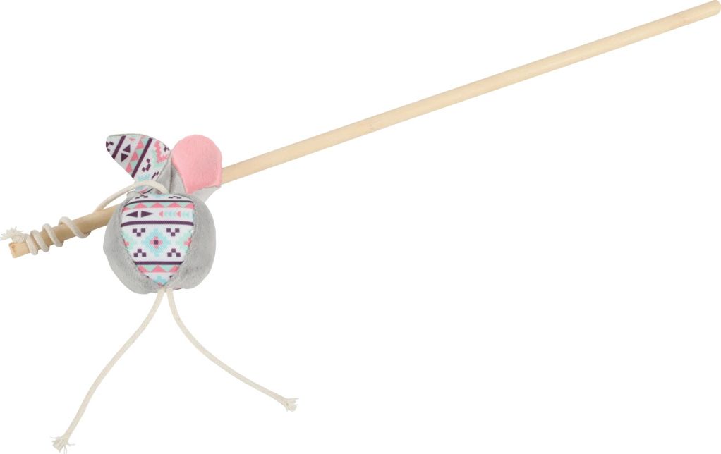 Zolux Zabawka dla kota wędka KALI piłka kol. szary