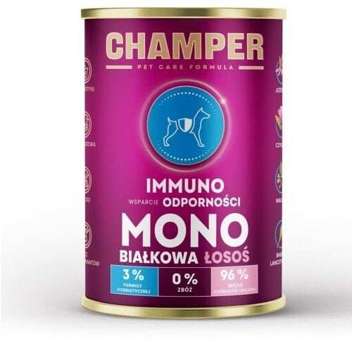 4Vets CHAMPER IMMUNO jednobiałkowa łosoś mokra karma dla psa 400g