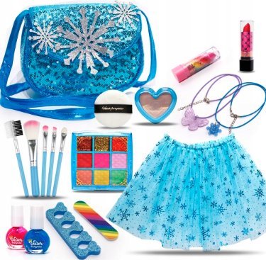 Elsa zestaw kosmetyków do malowania dla dziewczynek spódniczka tiulowa