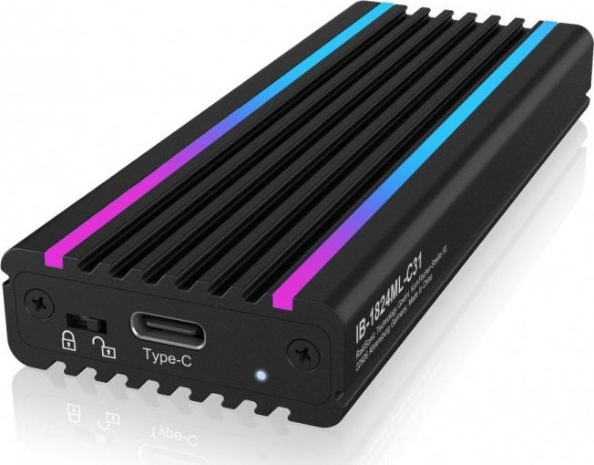 Kieszeń Icy Box USB-C 3.2 Gen 2 - M.2 NVMe SSD RGB (IB-1824ML-C31)