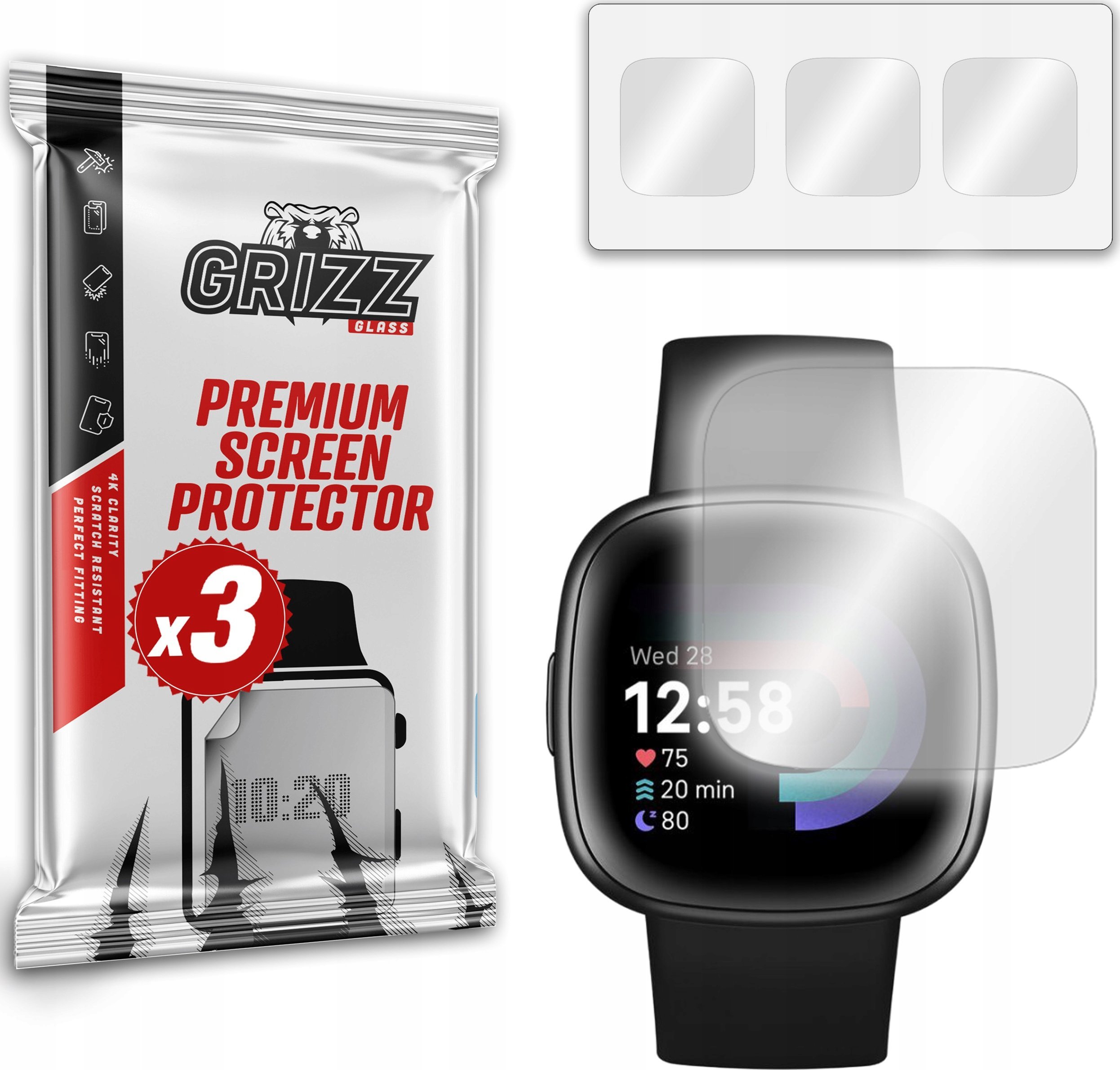 GrizzGlass Folia hydrożelowa GrizzGlass Hydrofilm do Fitbit Versa 4