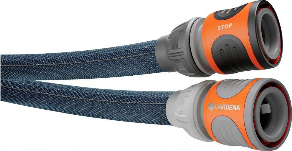 Gardena GARDENA textile hose Liano Xtreme 1/2, 15 meter set (dark grey/orange, model 2023, incl. cleaning syringe, 2 tap connectors)