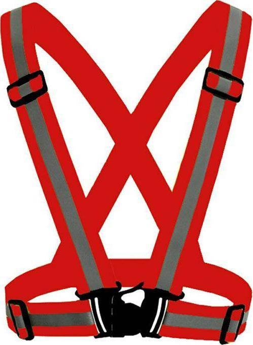 Aptel SZELKI ODBLASKOWE GUMOWANE z regulacją długości czerwone AG590D