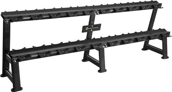 HMS Duży Dwupoziomowy Stojak na Hantle z Uchwytami