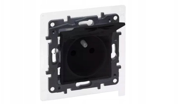 Niloe Step Gn 2p+z IP44, zaciski automatyczne, z przesłoną - kolor czarny 863536B